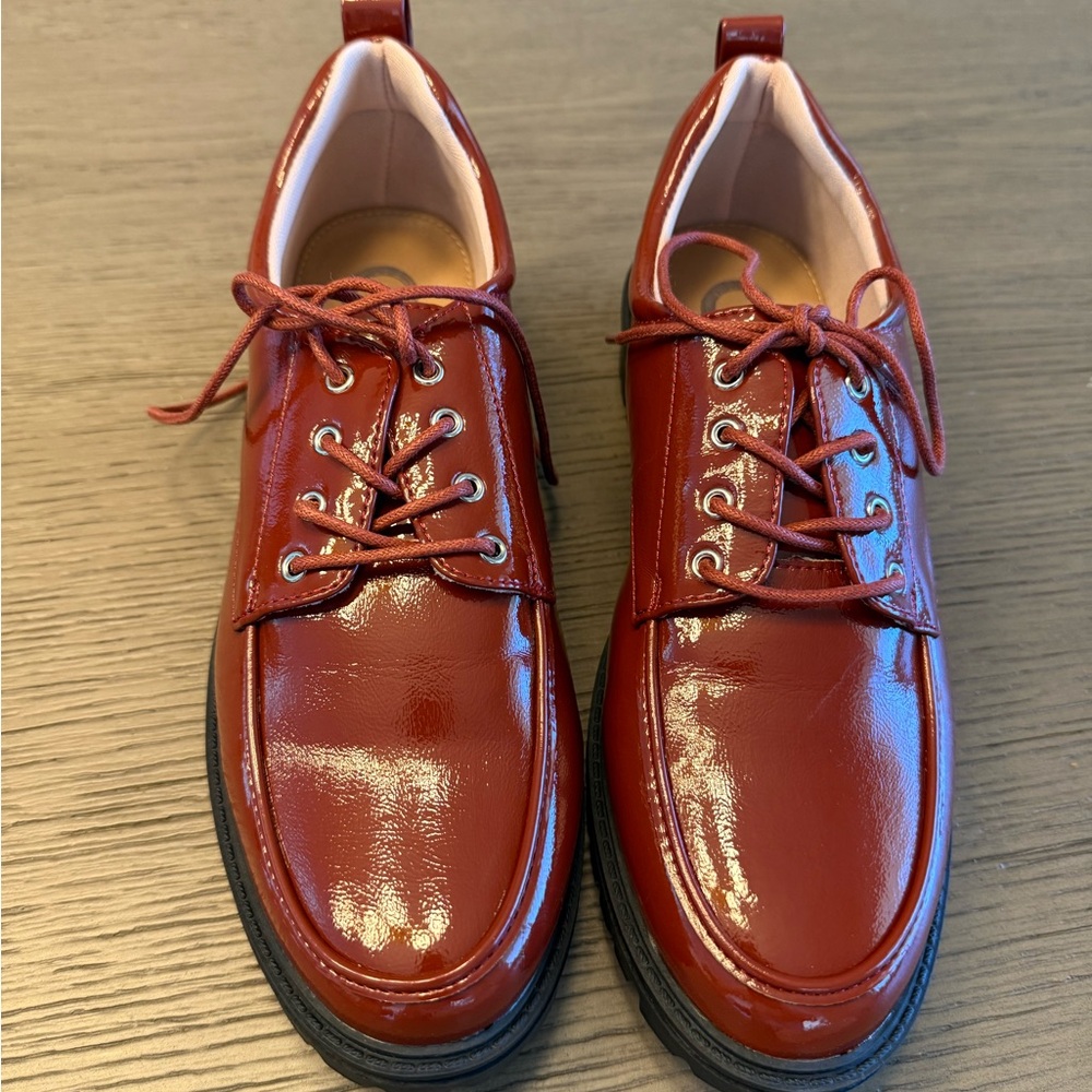 Journee Collection Women's Glossy Red Loafers